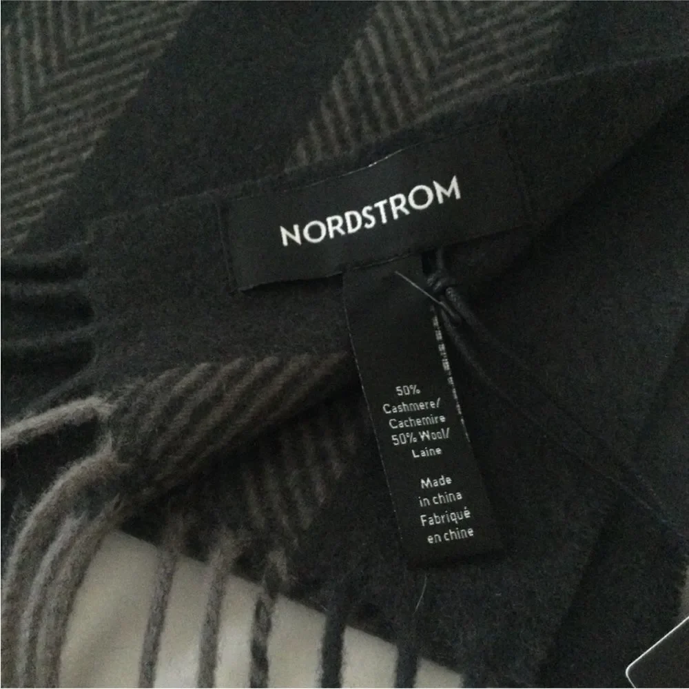 Nordstrom Black and Gray Men's Scarf